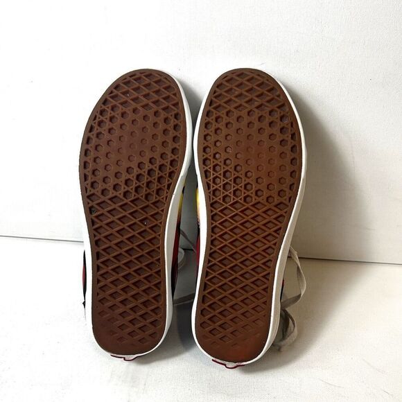 Vans Old Skool Flames Mens 7 Black Suede Canvas sneaker Shoes Lace Up Womens 8.5 - Picture 11 of 12